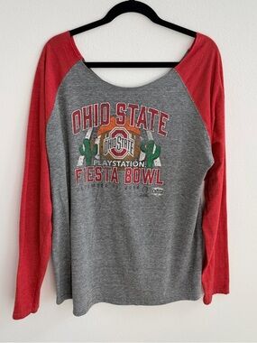 Ohio State Football long sleeve off the shoulder T-shirt✨